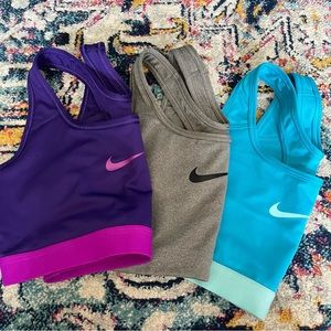 Nike dri fit sports bra - set of 3 - size small